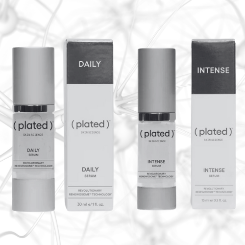 Plated exosome skincare serums for anti-aging and skin rejuvenation