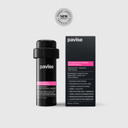Pavise skincare product and packaging on a white background